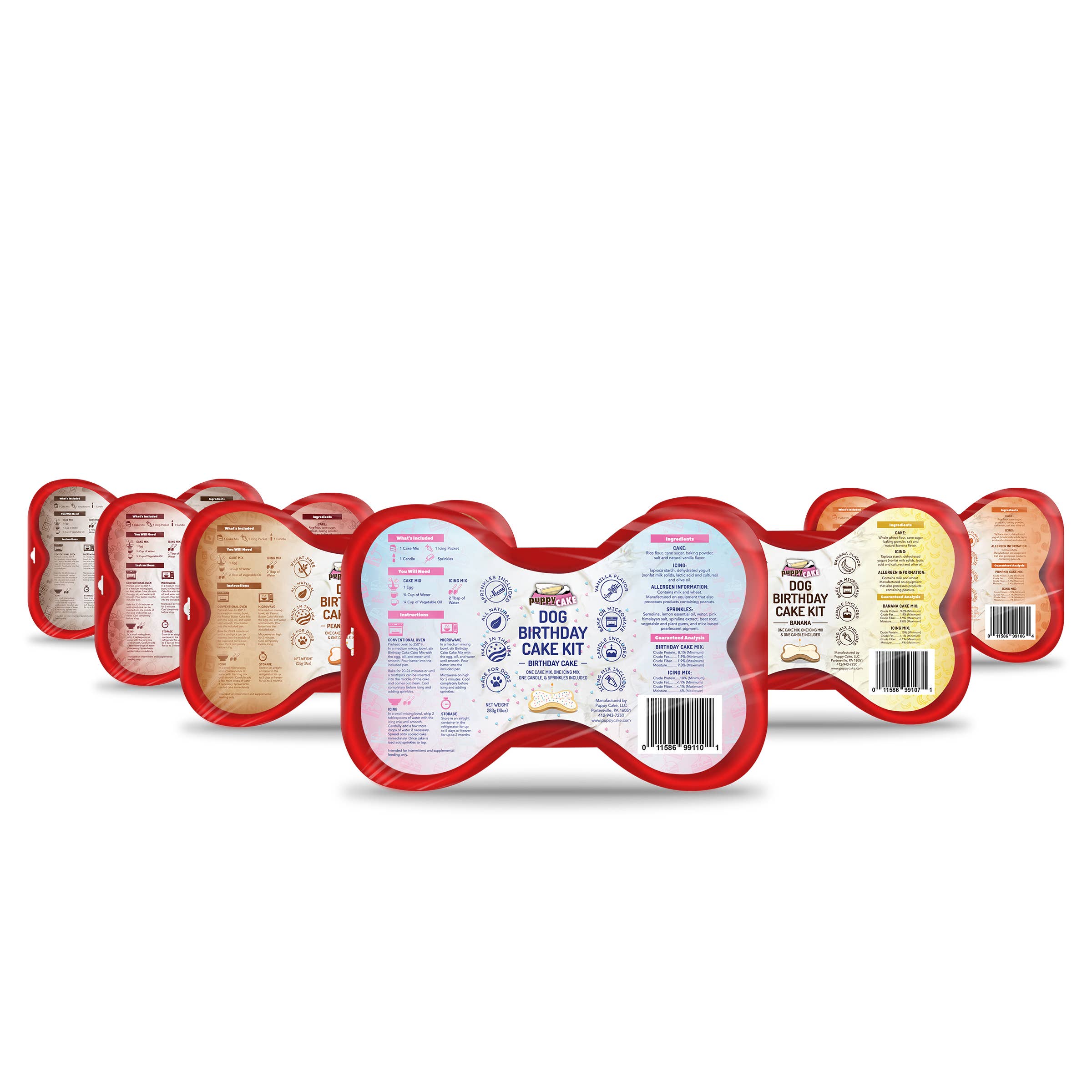 Puppy Cake LLC - Dog Birthday Cake Kit: Birthday Cake with Pupfetti Sprinkles